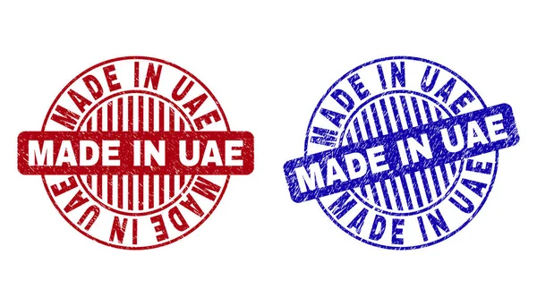 Гранж зроблено в ОАЕ подряпана круглі печатками печаткою — стоковий вектор