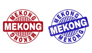 Grunge Mekong dokulu yuvarlak Filigranlar