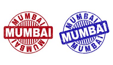 Grunge Mumbai dokulu yuvarlak pullar