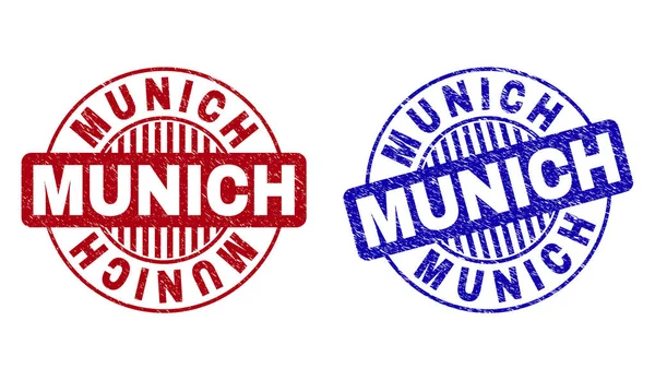 Grunge Monachium porysowane okrągłe znaki wodne — Wektor stockowy