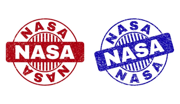 Grunge NASA repad Round stämpel tätningar — Stock vektor