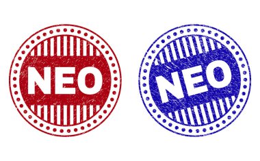 Grunge Neo dokulu yuvarlak pul mühürler