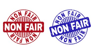 Grunge non Fair dokulu yuvarlak pullar