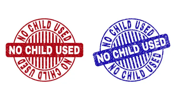 Grunge NO CHILD USED Sellos redondos texturizados — Vector de stock