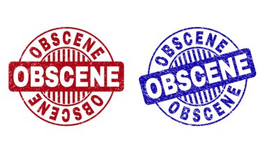 Grunge müstehcen dokulu yuvarlak pul mühürler