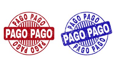 Grunge Pago dokulu yuvarlak Filigranlar