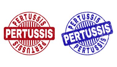 Grunge pertussis dokulu yuvarlak pullar