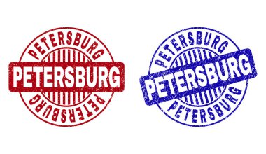 Grunge Petersburg dokulu yuvarlak Filigranlar