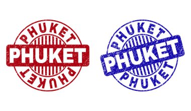 Grunge Phuket çizik yuvarlak Filigranlar