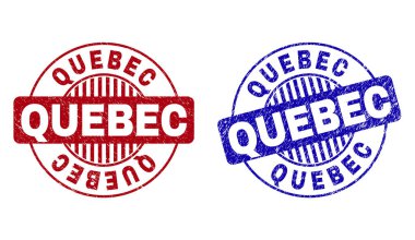 Grunge Quebec çizik yuvarlak Filigranlar