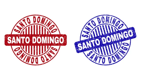 Grunge SANTO DOMINGO Texturizado redondo marcas de agua — Vector de stock