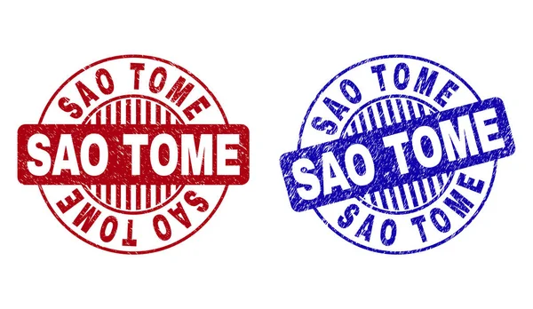 Grunge Sao Tome çizik yuvarlak Filigranlar