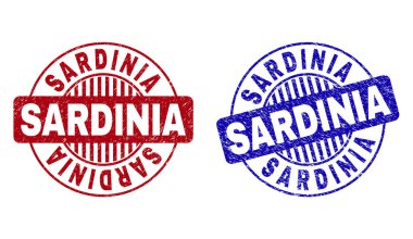 Grunge Sardunya çizik yuvarlak Filigranlar