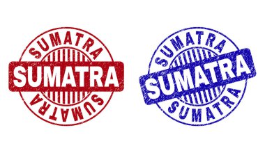 Grunge Sumatra çizik yuvarlak Filigranlar