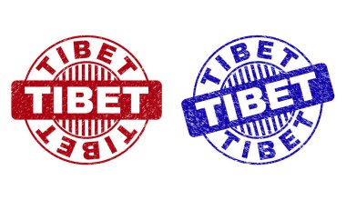 Grunge Tibet dokulu yuvarlak Filigranlar