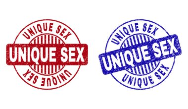 Grunge benzersiz seks dokulu yuvarlak damga Seals