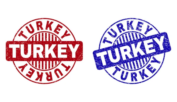 Grunge Türkiye dokulu yuvarlak pul mühürler