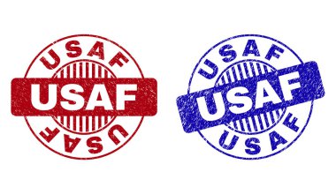 Grunge USAF çizik yuvarlak Filigranlar