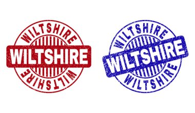 Grunge Wiltshire çizik yuvarlak pullar