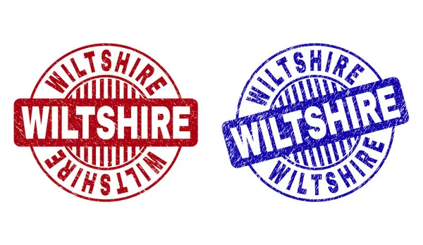 Grunge Wiltshire çizik yuvarlak pullar