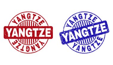 Grunge Yangtze dokulu yuvarlak pullar