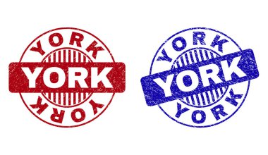 Grunge York dokulu yuvarlak Filigranlar