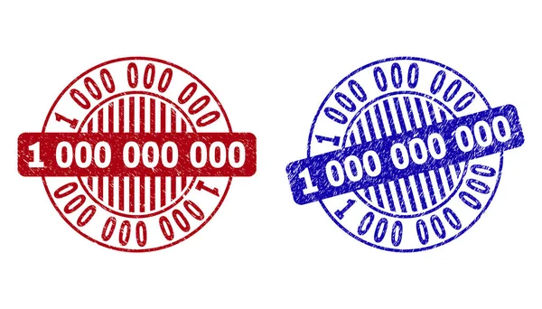Grunge 1 000 000 000 Scratched Round Watermarks — Stock Vector