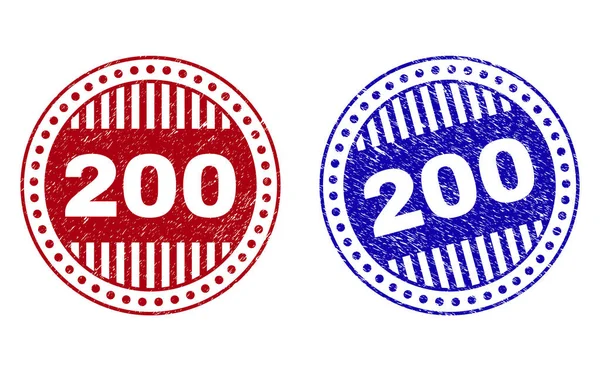 200 фактурных круглых водяных знаков — стоковый вектор
