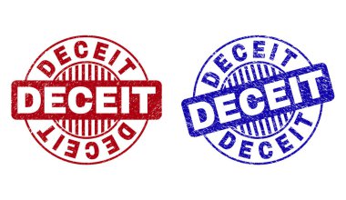 Grunge Deceit çizik yuvarlak pullar