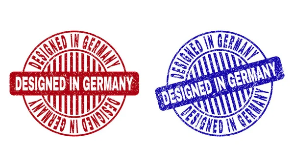 Grunge entworfen in Deutschland strukturierte runde Stempelsiegel — Stockvektor