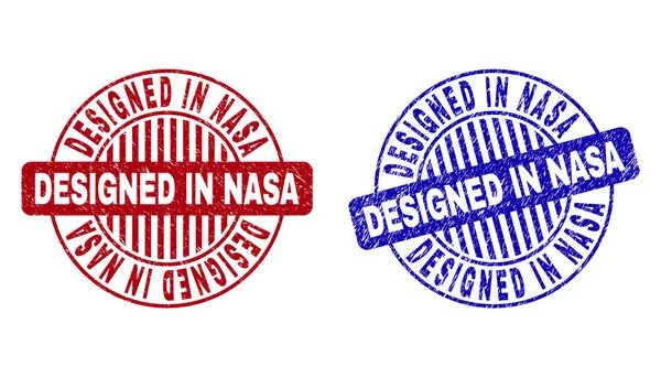 Grunge designad i NASA repig Round vattenstämplar — Stock vektor