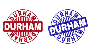 Grunge Durham çizik yuvarlak pullar