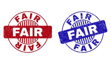 Grunge Fair dokulu yuvarlak pul mühürler