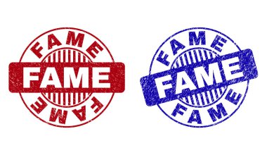 Grunge Fame çizik yuvarlak damga Seals