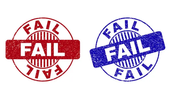 Grunge Fail dokulu yuvarlak pul mühürler