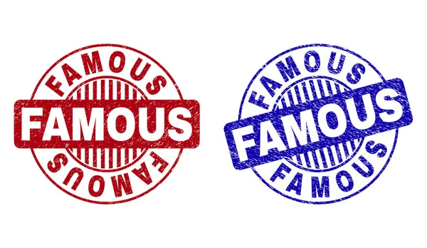 Grunge ünlü çizik yuvarlak pullar