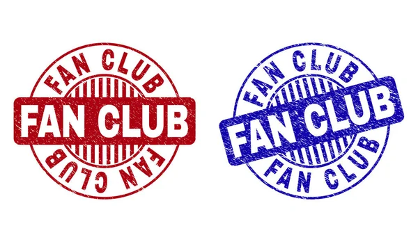 Grunge FAN CLUB Textured Round Watermarks — Stock Vector