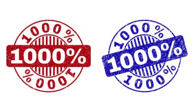 Grunge 1000 Percents dokulu yuvarlak Filigranlar