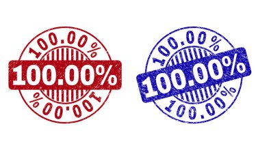 Grunge 100,00 Percents dokulu yuvarlak pullar