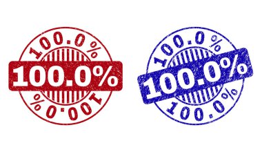 Grunge 100,0 Percents dokulu yuvarlak Filigranlar
