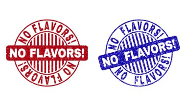 Grunge No Flavors ünlem çizik yuvarlak damga Seals