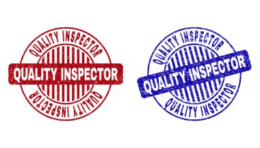 Grunge Kalite Denetçisi Dokulu Yuvarlak Damga Mühürleri