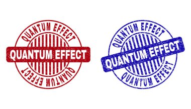 Grunge Quantum Effect Dokulu Yuvarlak Damga Mühürler