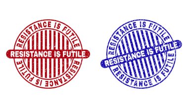 Grunge Direnci Beyhude Çizik Yuvarlak Pul Mühürler mi