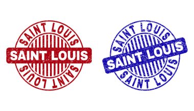 Grunge Saint Louis Dokulu Yuvarlak Pullar