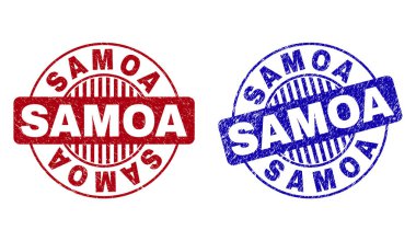 Grunge Samoa Dokulu Yuvarlak Filigranlar