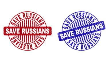 Grunge Save Ruslar Dokulu Yuvarlak Filigranlar