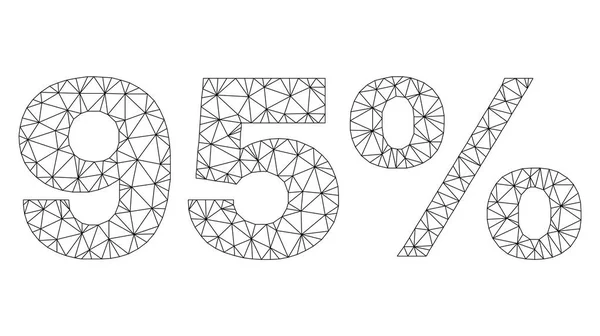 Réseau polygonal 95 Légende du texte — Image vectorielle