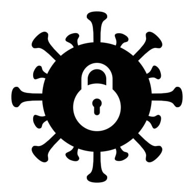 Salgın Kapatma - Vektör Simgesi İllüstrasyonu