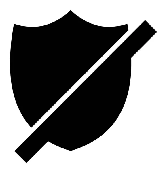 Stop Shield - Vektor ikon illusztráció — Stock Vector
